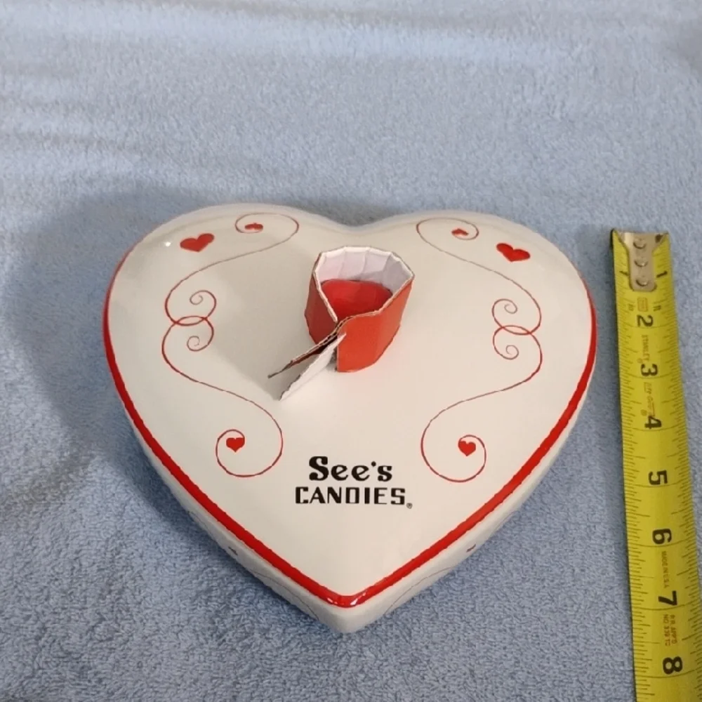 See's Candies Valentine Candy Dish -